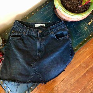 Black Denim Topshop Skirt